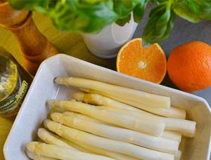 Zutaten für Orangenspargel