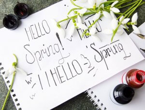 Hello Spring Kalligraphie