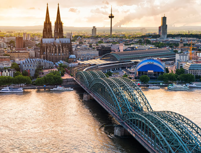 Sonnenuntergang von Köln