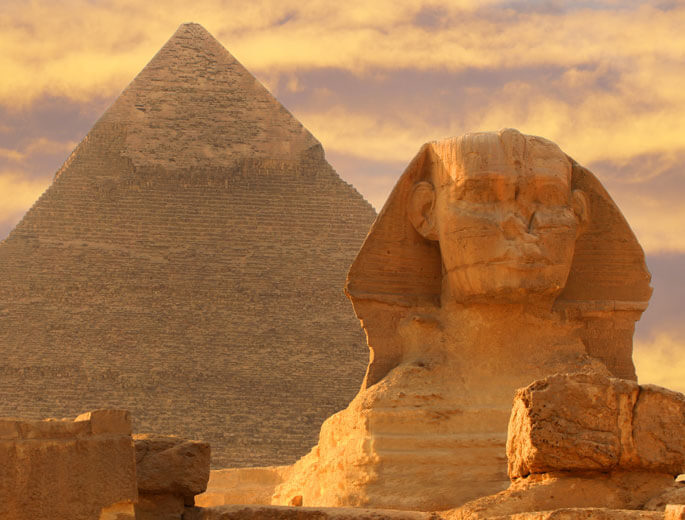Die sieben Weltwunder Pyramiden von Gizeh Ägypten